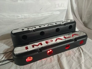 Aluminum finned Valve Covers w/ Coil Mounts for LS Black / Polish Impala - Picture 1 of 4