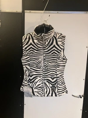 Chaleco aislante Zebra XS talla 4 blanco y negro relleno esquí snowboard Foto 1 de 4