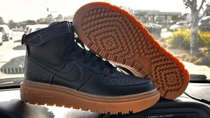 Nike Air Force 1 Goretex Black Gym Sneakers Boots CT2815-001 Size 9.5 - Picture 1 of 9