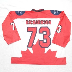 Steve Carpenter Ice Hockey Testimonial Jersey size 4XL #73 Signed Lee Richardson - Picture 1 of 22