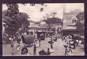 Vintage PPC Colombo Ceylon Sri Lanka / Mainstreet with Streetcar - Picture 1 of 1