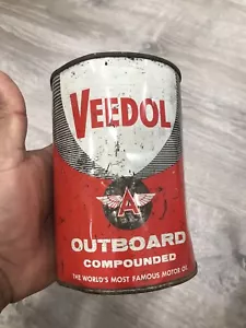 Veedol can Outboard Compounded Full - Picture 1 of 11