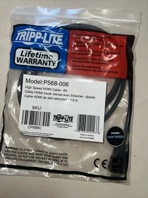 TRIPP LITE High-Speed HDMI Cable - 6ft - Model: P568-006 - Image 1 of 2