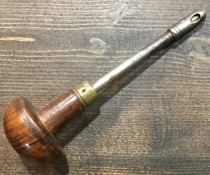Antiker Holzgriff Stift Schraubstock Stift Schieber Pat 3-9-09 Uhrmacherbank Reparatur Werkzeug - Bild 1 von 5