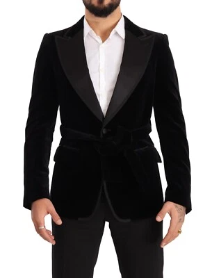 Blazer Dolce & Gabbana Terciopelo Negro Pecho Único Un Botón IT48/US38/M $3500 Foto 1 de 4