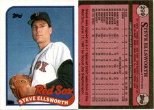 1989 Topps Baseball Card 299 STEVE ELLSWORTH BOSTON RED SOX
