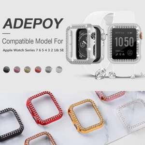 Bling Diamond Protector Bumper Case Cover For iWatch Series 10 9 8 6 5 SE Ultra - Picture 1 of 19
