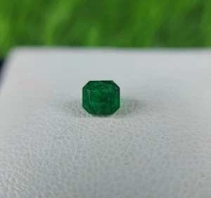 0,55 kt natürlicher Smaragd 5 x 3 mm Smaragdschliff loser Edelstein Herkunft Swat Pakistan - Bild 1 von 8