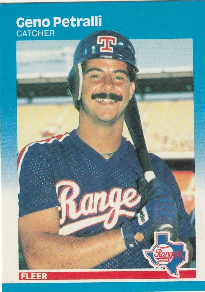 FREE SHIPPING-MINT-1987 Fleer Geno Petralli #135 RANGERS PLUS BONUS CARDS - Image 1 of 1