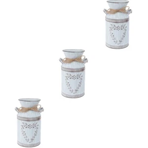 3 Count Deko Milchkanne Blumentopf Herzförmiges Blumenarrangement Frau - Bild 1 von 12