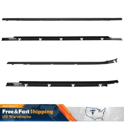 Moldura de ventana para puerta exterior para Toyota Tundra doble cabina 00-06 Foto 1 de 4