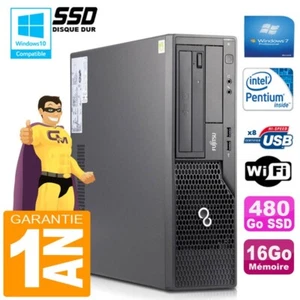 PC Fujitsu Esprimo E500 E85+ SFF Intel G640 RAM 16Go Scheibe 480 GB SSD Wifi W7 - Bild 1 von 1