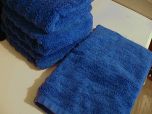 4 Thick Navy Blue Hand Towels - Picture 1 of 4