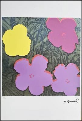 ANDY WARHOL * Flowers * signed lithograph * Kunstdruck * limited # 29/100 - Bild 1 von 4