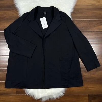 Athleta Women's Plus Size 20 Black Open Front Eastbound Blazer Jacket - Image 1 of 4