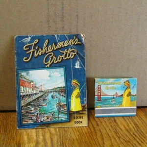 Vintage Collectible San Fran Fishermen's Grotto Small Recipe Book And Matchbook - Picture 1 of 4