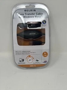 BELKIN EASY TRANSFER CABLE LAPTOP PC COMPUTER 8FT CORD USB to USB SYNC FILES - Picture 1 of 2
