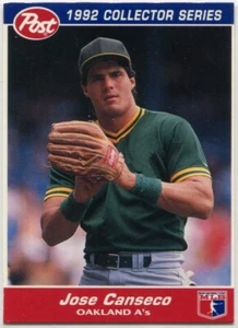 1992 MSA Post Cereal #25 Jose Canseco Oakland Athletics - Picture 1 of 2