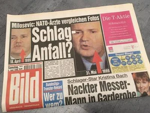 Bildzeitung del 05.06.1999 * 18. 19. 20o Regalo de Cumpleaños * Milosevic - Imagen 1 de 1