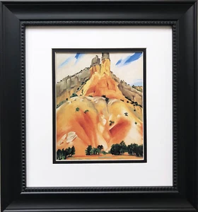Georgia O'Keeffe "The Cliff Chimneys" Art Print Custom Framed New 1938 - Picture 1 of 3