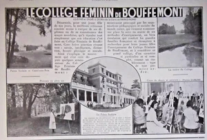 PUBLICITÉ DE PRESSE 1931 LE COLLEGE FÉMININ DE BOUFFEMONT - ADVERTISING - Picture 1 of 1