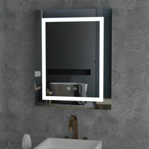 Large LED Bathroom Rectangle Mirror Anti-fog Touch 500x400mm Warm Light Backlit - Picture 1 of 12