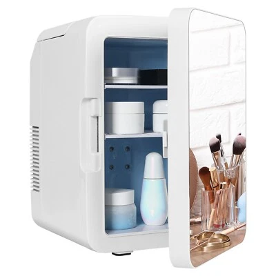 YU YUSING 10L Mini Kühlschrank mit Schminkspiegel Kühlbox Warmhaltebox elektrisch 12V 240V