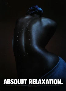 ABSOLUT RELAXATION VODKA  AD 1998 VERY RARE OUT OF PRINT  - Picture 1 of 1