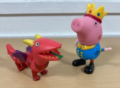 Peppa Pig Princess Fort Adventure castle red dragon & Prince George figures - Image 1 of 4