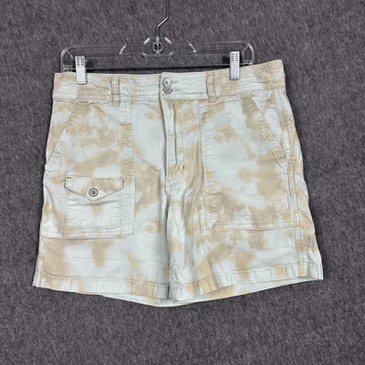 Anthropologie 短裤女式 30 个实用工装口袋领带染料夏季休闲 — 第 1/4 张图片