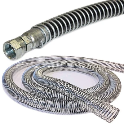 31Mm 10Ft Stainless Steel Wire Protector Spring Guard Cable Management Cover - Image 1 of 4