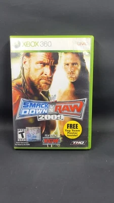 WWE Smackdown vs. Raw 2009 Microsoft Xbox 360 with and Manual - Image 1 of 4