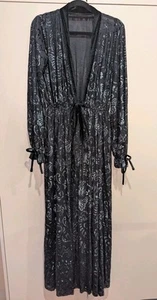 BlackMilk Burned Velvet Skull Garden Maxi Robe Size S - Picture 1 of 4