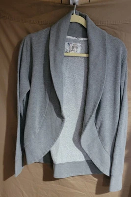 Y2K Element Cardigan Sweater Womens Size XL Gray Knit Cabincore Boho Retro Open - Image 1 of 4