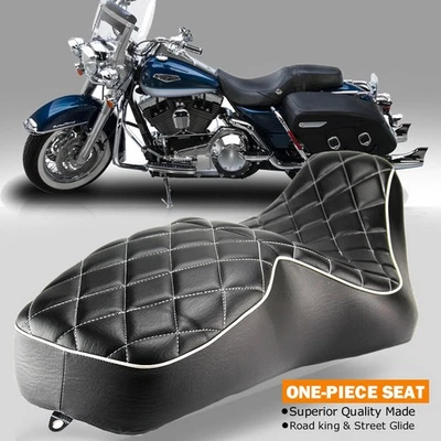 Low-profile Seat For Harley 1997-2007 Road king FLHR,2006-2007 Street Glide FLHX - Image 1 of 4