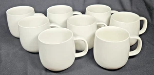 Lot of 8 - JazzUpCo Matte White Mugs - EUC - Picture 1 of 5