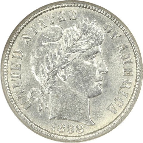 1898-O Barber Dime 10c, NGC MS 62 Cover