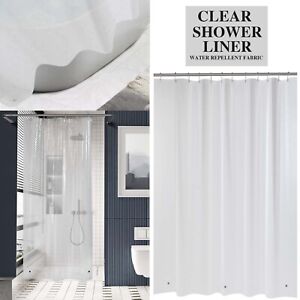 72"x 72" Clear Shower Curtain Liner Heavy Duty Mildew Resistant Waterproof Vinyl