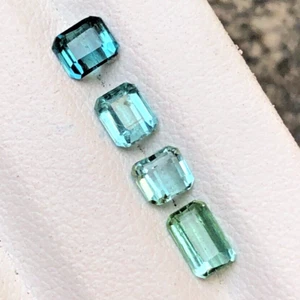 1.60 ct Lot of Natural Indicolite Faceted Afghan Tourmaline Loose Gemstone - Picture 1 of 9