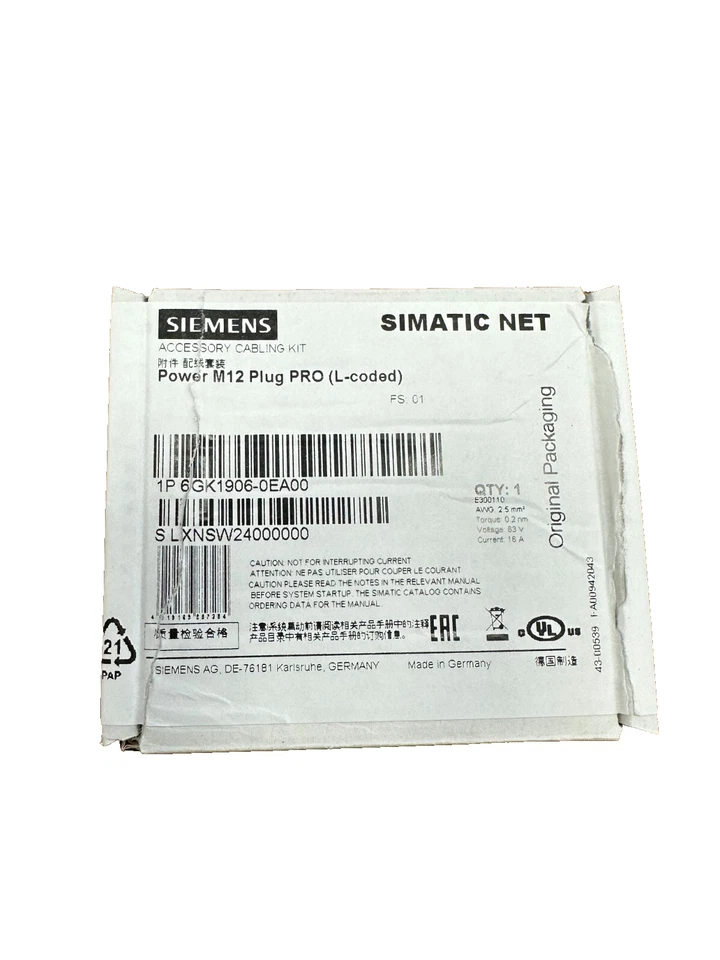 Power M12 Plug PRO 6GK1906-0EA00 - Imagen 1 de 3