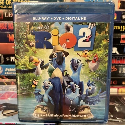 Rio 2 Blu Ray New 2014 Jesse Eisenberg Anne Hathaway Animated Bird Family Comedy - Image 1 of 4