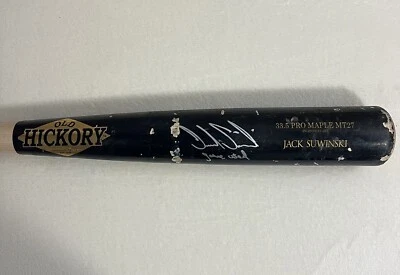 Jogo assinado Jack Suwinski usado Old Hickory Cracked Bat Pittsburgh Pirates #3 - Imagem 1 de 4