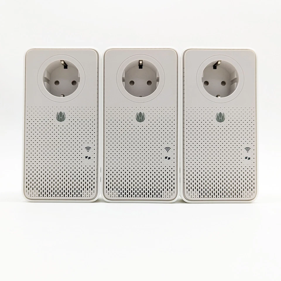 Powerline Starter 3er Set✅KIT PLC 1.000 MBit/s LAN ✅1.200 MBit/s D-LAN WIFI WLAN - Bild 1 von 4