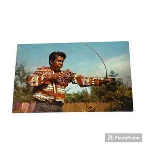 Postal Bobby Tiger Jimmy Tigers Indian Village en los Everglades De colección A45 - Imagen 1 de 3