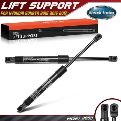 Qty(2) Front Hood Lift Supports Shocks Struts for Hyundai Sonata 2015-2017 Sedan - Image 1 of 4