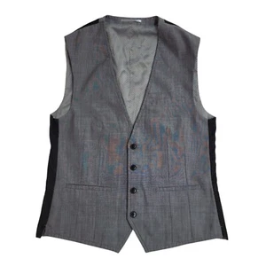 Next Grey Smart Formal 3 Pocket Waistcoat Men's 38R Slim Fit 37'' - Picture 1 of 4