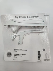 PELLA RIGHT HINGE WHITE CASEMENT HARDWARE WITH LOCK LEVER **Free Shipping*** - Picture 1 of 2
