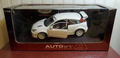 Ford Focus WRC Test Car AutoArt 1:18 Scale Rally Diecast Street 1999 Model White - Image 1 of 4