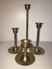 Brass graduated set of 4 candlesticks 8” 5” 4.5”3” Taiwan