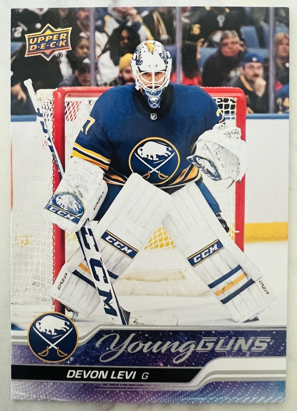 Devon Levi 2023-2024 Upper Deck Series 1 Young Guns Jumbo #237 Buffalo Sabres